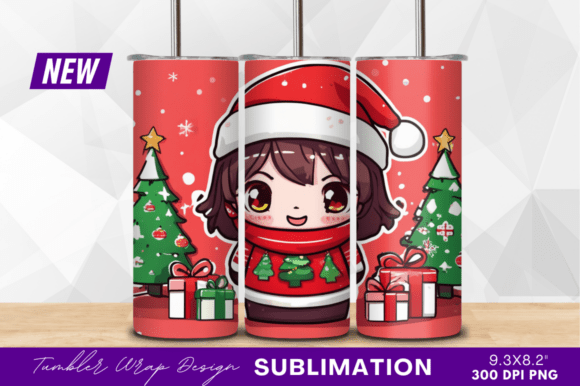 Download Anime Girl Christmas Trees Gifts Tumbler - Gift Collection