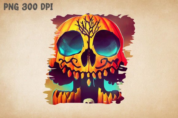 Download Spooky Pumpkin Skull Gift for Halloween - Gift Collection