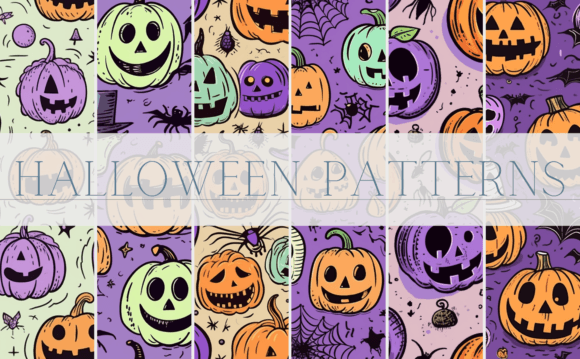 Download Halloween Ghost Seamless Patterns - Premium Resources