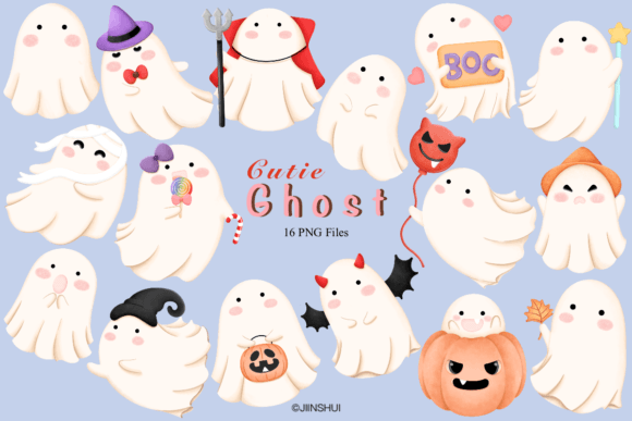 Download Cute Ghost Halloween, Spooky Clip Art - Premium Resources